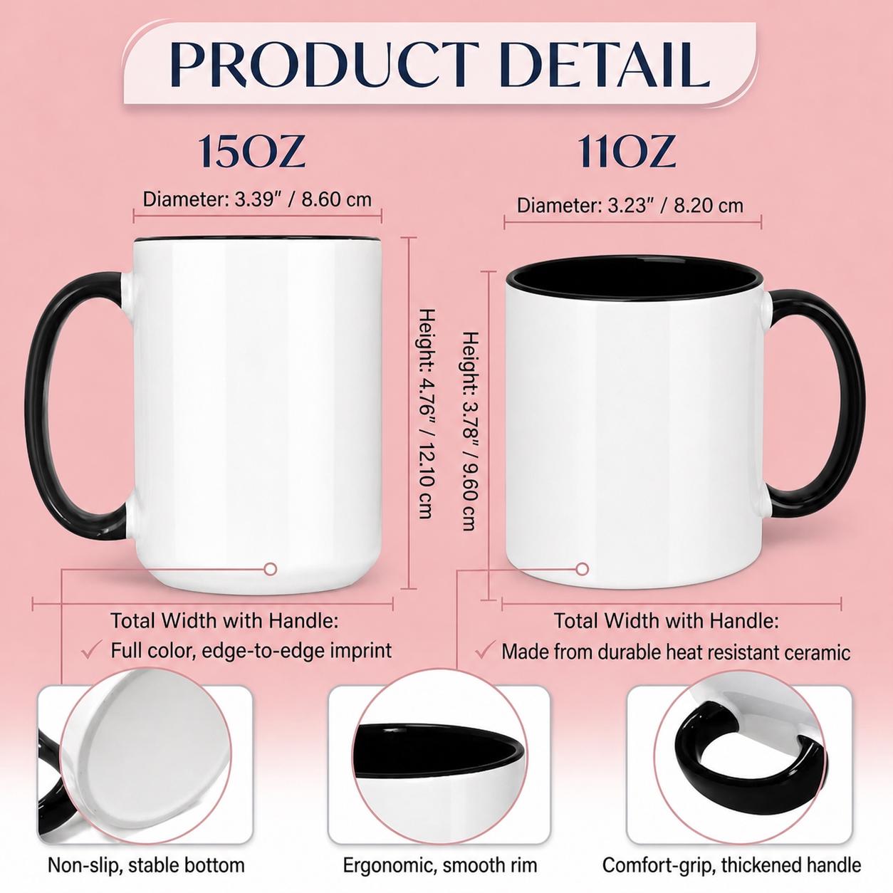 Personalized Dad Ever Mug, Father's Day Family Coffee Cup (Faux 3D)